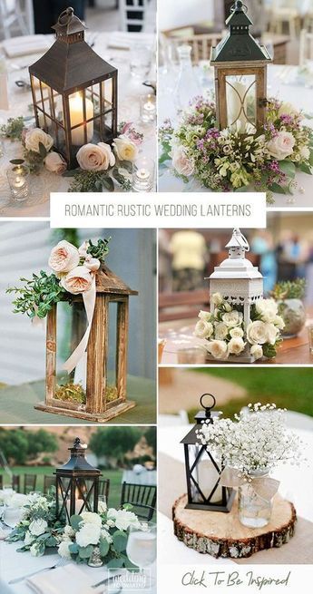 Wedding Flowers Wildflowers, Wedding Lanterns, Diy Centerpieces, Tiny Cottons, Rustic Wedding Decor, Romantic Wedding, Wedding Table, Rustic Wedding, Wild Flowers