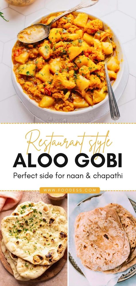 This authentic aloo recipe combines tender chunks of potato and cauliflower with a savory blend of spices to create a flavorful and satisfying vegetarian curry. It is easy to prepare in 30 minutes and is perfect for a cozy weeknight meal, party, or special occasion. Serve it up with some steaming basmati rice, roti, chapathi, or fresh naan bread for a truly authentic Indian dining experience. Head to my blog now for the full recipe and more delicious Indian dishes! Indian Curry Recipes Vegetarian, Gobi Masala Recipe, Gobi Masala, Potato Cauliflower Curry, Vegetarian Curries, Indian Cauliflower, Aloo Recipe, Saag Paneer, Aloo Recipes