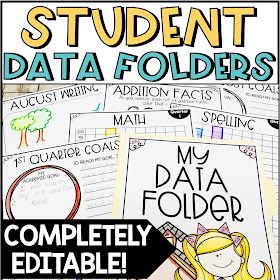 Student data folders product Student Data Folders, Student Data Binders, Data Tracking Sheets, Data Folders, Special Education Behavior, Student Data Tracking, Sensory Classroom, Goal Setting For Students, Student Self Assessment