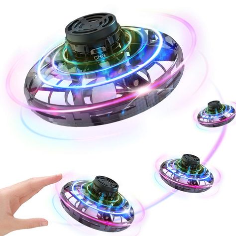 AUGNORYE Mini Drone Flying Toy Hand Operated Drones for Kids or Adults - Hands Free UFO Helicopter, Easy Indoor Outdoor Flying Ball Drone Toys for Boys Girls #MiniDrone #Drone #FlyingToys Flying Spinner, Halloween Prizes, Cool Fidget Spinners, Diy Halloween Gifts, Easter Outdoor, Drone Flying, Magic Hands, Spinner Toy, Flying Toys