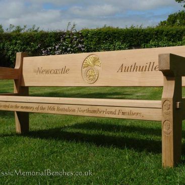 Fusilier | Classic Memorial Benches Wood Bench Outdoor, Wooden Garden Benches, Memorial Benches, Sisters Book, Woodworking Bench Plans, Oak Bench, Custom Benches, Custom Memorial, Bench Plans