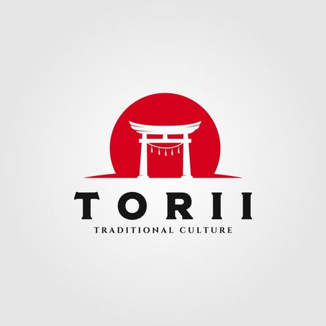 Japanese Logo Style, Logo Design Japan, Japanese Logos, Japan Branding, Japanese Branding, Desain Ux, Gate Logo, Sushi Logo, Illustration Japanese