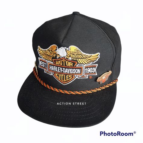 Harley Davidson Rare! Vintage 80s harley davidson embroidery velcro cap | Grailed Harley Davidson Hats, Harley Davidson Accessories, Vintage Cap, Streetwear Mens, Vintage Harley, Men's Accessories, Accessories Shop, Fashion Lifestyle, Harley Davidson