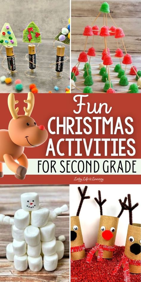 Fun Christmas Activities for Second Grade Fun Kid Christmas Activities, Fun Holiday Activities For The Classroom, Kid’s Christmas Activities, Winter Camping Games For Kids, Christmas Crafts For Second Graders, Easy Holiday Activities For Kids, Christmas School Party Crafts, Fun Activities For Second Grade, Christmas Activity 4th Grade