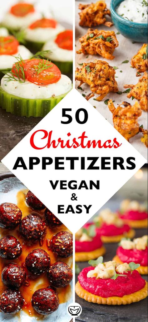 Inexpensive Party Food, Easy Vegan Appetizers, Appetizers Vegan, Holiday Apps, Vegan Appetizers Recipes, Vegan Appetizer, Christmas Meals, Elf Crafts, Vegetarian Christmas