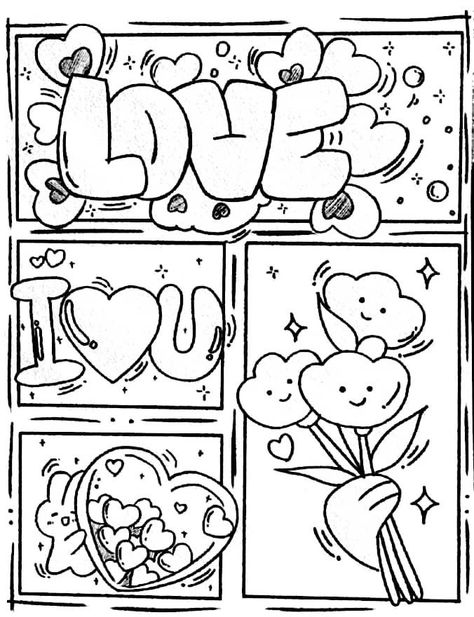 Hello Kitty Colouring Pages, Whimsical Art Journal, Detailed Coloring Pages, Cute Doodles Drawings, Cool Coloring Pages, Doodle Art Designs, Mini Drawings, Dessin Adorable, Cute Easy Drawings