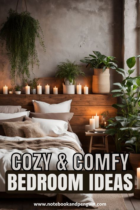 Cozy Loft Bedroom Ideas To Elevate Your Space Large Open Bedroom Ideas, Cozy Guest Bedroom Aesthetic, Simple Comfy Bedroom Ideas, Cozy Bedroom Essentials, Cozy Light Bedroom Ideas, Bedroom Styles Cozy, Chic Cozy Bedroom, Cozy English Bedroom, No Tv Bedroom