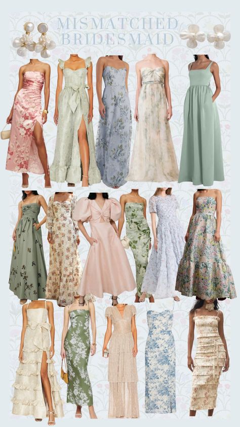 Barrow Silk Dress curated on LTK Bridesmaid Dresses Different Patterns, Mismatched Bridesmaid Dresses Silk, Bridesmaid Dresses Garden Party, Castle Bridesmaid Dresses, Mis And Match Bridesmaid Dresses, Bridgerton Inspired Bridesmaid Dresses, Non Traditional Bridesmaids, Unique Bridesmaid Dresses Vintage, Bridgerton Wedding Guest Dress