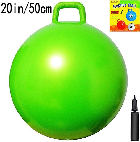 Beach Ball Games, Space Hopper, Ball Pump, Bouncy Ball, Hippity Hoppity, Bouncy Balls, Green Toys, 200 Pounds, Plain Color