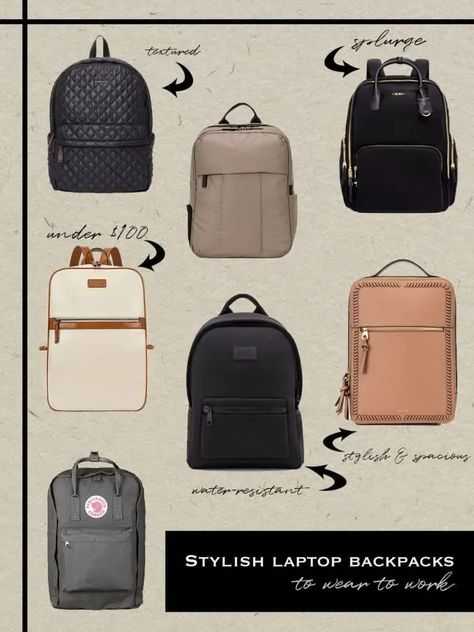 Fancy Backpacks For Women, Classy Backpacks For Women, Work Backpacks For Women, Work Bags For Women Backpacks, Laptop Backpack Women Work, Backpacks For College Women, Backpack Outfits Women Work, Laptop Backpacks For Women, Stylish Laptop Backpack Woman