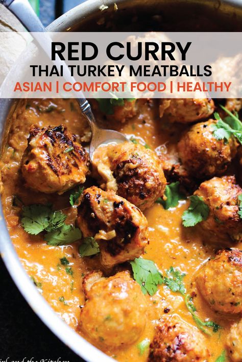 Thai Turkey Meatballs, Making Meatballs, Red Snacks, Turkey Mince Recipes, Curry Spice, Dorm Food, Juicy Turkey, Turkey Meatball Recipe, Food Meat