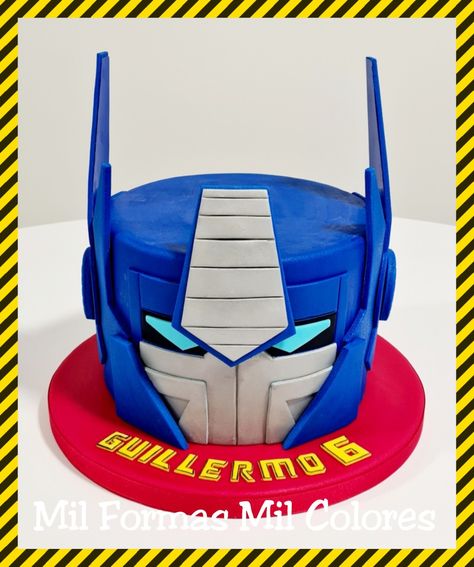 Transformer Cakes For Boys, Optimus Prime Birthday Party, Prime Cake, Optimus Prime Cake, Transformers Birthday Cake, Transformers Cake, Transformers Birthday Parties, Transformer Birthday, Bday Cake