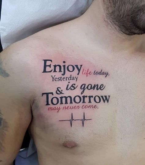 Quote Tattoo For Guys, Best Tattoo Design For Women, Ryan Tattoo, Just Breathe Tattoo, Bible Quote Tattoos, Ripped Skin Tattoo, Prayer Tattoo, Tattoo Font For Men, Rib Tattoos For Guys