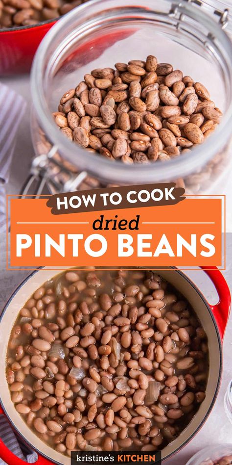 Pinto Beans Stove Top, Southern Pinto Beans Recipe, Pinto Beans Recipe, Mexican Pinto Beans, Dry Beans Recipe, Pinto Bean Soup, Beans In Crockpot, Pinto Bean Recipes, Homemade Beans