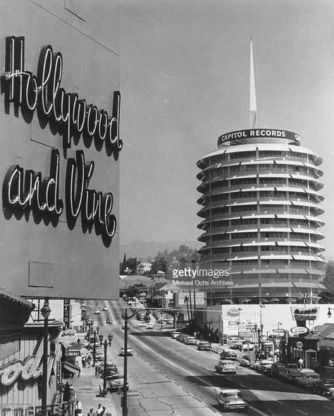 Los Angeles, California, Angeles, 1950s Hollywood, California Architecture, Architecture Images, Record Company, Capitol Records, Random Acts Of Kindness