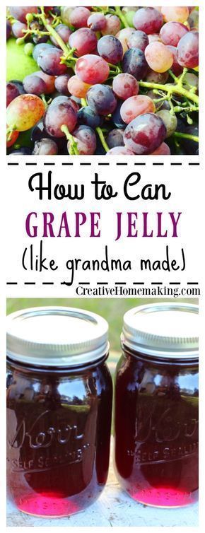 Easy recipe for canning old-fashioned homemade grape jelly. Learn how to make jelly like a pro! Canning Plums, Homemade Grape Jelly, Cooking Shrimp, Canned Plums, Easy Canning, How To Make Jelly, Canning Fruit, Canning Recipe, Jam Recipes Homemade