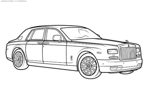 Rolls Royce Drawing, Ricky Fort, Cartoon Drawing Ideas, Pic Sketch, Royce Rolls, Rolls Royce Limousine, Car Symbols, Cars Coloring, Cartoon Style Drawing