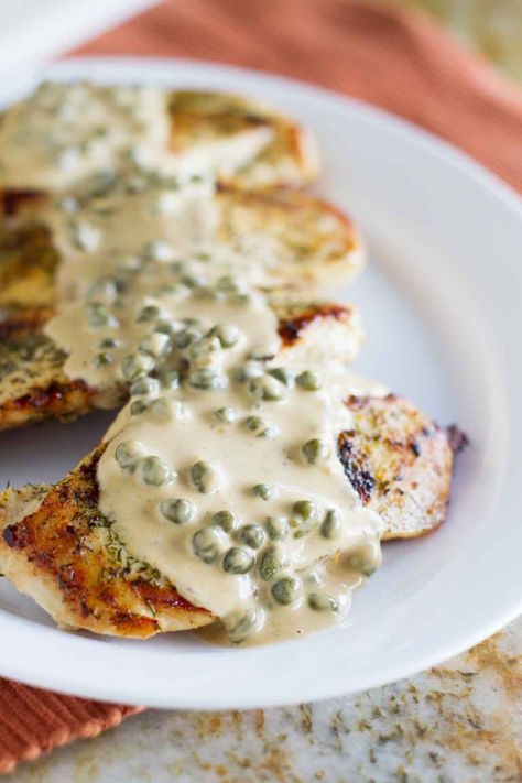 Creamy Lemon Caper Chicken, Capers Chicken Recipes, Chicken Capers Recipe, Caper Sauce For Chicken, Chicken And Capers Recipe, Creamy Sauce Recipes, Creamy Caper Sauce, Chicken With Capers, Caper Cream Sauce