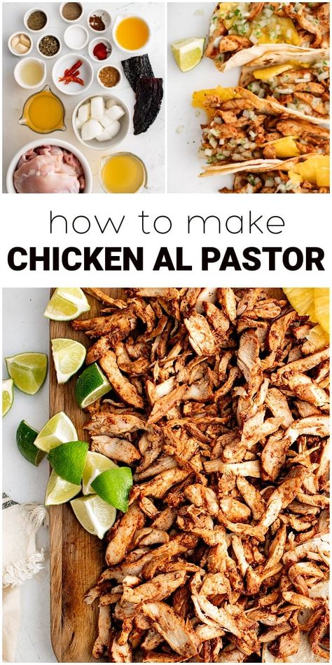 Chicken Al Pastor Recipe, Pineapple Chicken Breast, Mexican Chicken Breast Recipes, Chicken Al Pastor, Mexican Chicken Breast, Al Pastor Recipe, Making Chicken, Best Healthy Dinner Recipes, Meat Eater