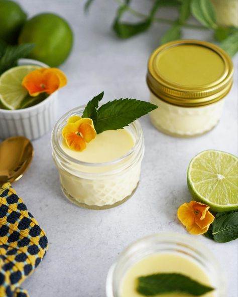 Lime Posset Recipe, Grapefruit Posset, Posset Dessert, Strawberry Lemon Posset, Lemon Posset, Mint Custard, Lemon Posset Recipe, Posset Recipe, Mint Desserts