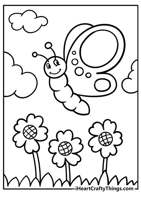 Printable Kindergarten Coloring Pages (Updated 2023) Colouring Images For Kindergarten, Sheets For Coloring, Easy Worksheets For Kindergarten, Easy Drawings For Preschoolers, Colouring Pages For Preschoolers, Worksheet For Colouring, Kindergarten Coloring Worksheets, Kindergarten Worksheets Coloring, Coloring Practice Sheets