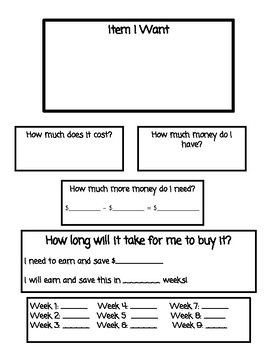 Great for use at home with kids or for a fun math activity. Kids Budget Worksheet, Financial Literacy For Kids, Budget Forms, Kids Budget, Homeschool Education, Fun Math Activities, Best Money Saving Tips, Living On A Budget, Budgeting Worksheets