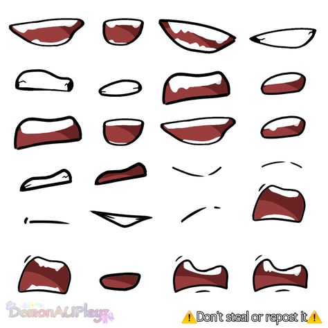 Body Chart Drawing, Mouth References Drawing, Gacha Mouths Base, Mouths Drawing Reference, Cute Anime Mouth, Gacha Mouth Drawing, Cute Mouth Drawing, Mouth Drawing Base, Mouths Drawings