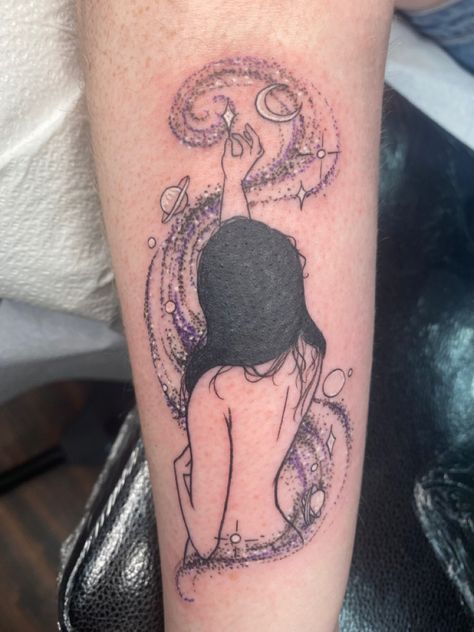 ( my tattoo) #universe #manifestation #manifesting #art #tattoo #tattooideas #tattoosforwomen #inspiration Universe Inside You Tattoo, Universe In Hands Tattoo, I Am Magic Tattoo, Woman Universe Tattoo, Universe Spiritual Tattoo, Soul Tattoos For Women, Divine Feminine Spirituality Tattoo, Universe Tattoo Sleeve, Manifesting Tattoo