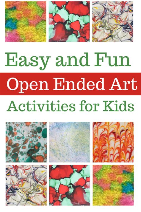 Open Ended Kindergarten Activities, Open Ended Art Projects, Open Ended Art For Kindergarten, Open Ended Painting For Preschool, Open Art Preschool, Prek Open Ended Art, Open Ended Art Activities For Preschool, Open Ended Preschool Crafts, Two Year Old Process Art