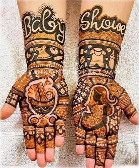 Designer Mehndi Designs, Baby Shower Mehndi Designs Hand, Baby Shower Mehndi, Designer Mehndi, Baby Mehndi Design, Mehandhi Designs, Front Mehndi Design, Mehndi Designs Bridal Hands, Beginner Henna Designs