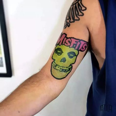 The Misfits Tattoo, Misfit Tattoo, Misfits Tattoo Flash, Danzig Tattoo, Misfits Tattoo, Samhain Danzig, Wicked Tattoos, Japanese Tattoos, Tattoo Girls