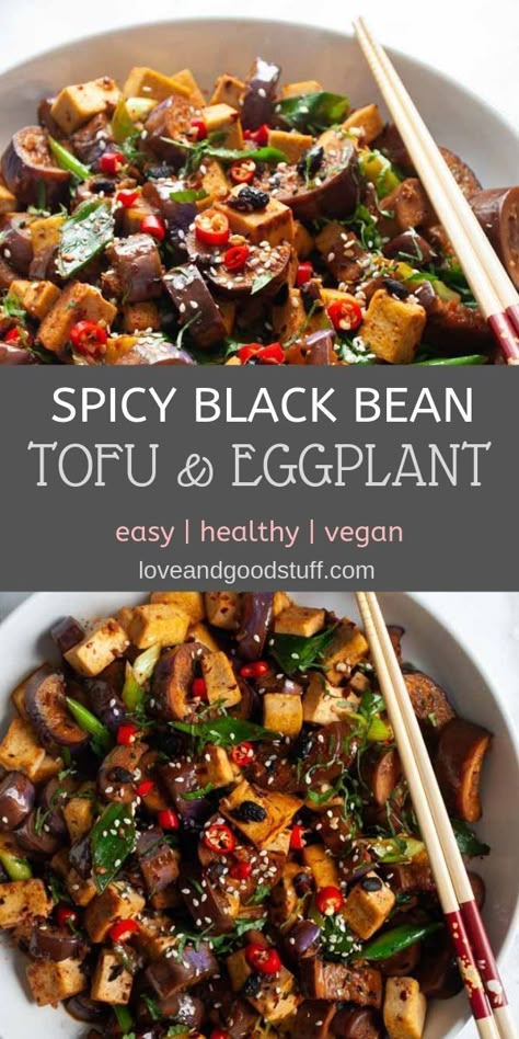 Tofu And Eggplant, Black Bean Tofu, Bean Tofu, Black Bean Chilli, Plant Based Meal, Bean Chilli, Better Than Takeout, Mapo Tofu, Tofu Dishes