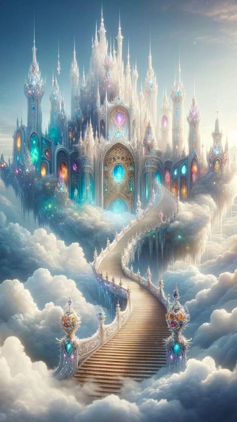 Planets Photography, Ethereal Castle, Clouds Phone Wallpaper, Dreamers And Lovers, Castle In The Clouds, Castle House Design, Fantasy Nature, Future Buildings, Castle Aesthetic