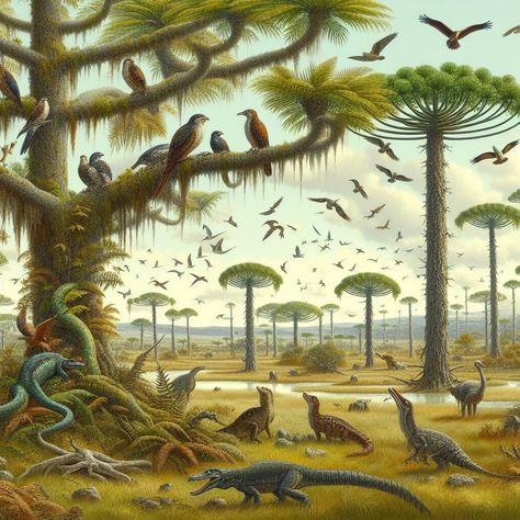 Prehistoric Aesthetic, Dinosaur Environment, Paleo Aesthetic, Dinosaur Plant, Prehistoric Wildlife, Prehistoric World, Prehistoric Art, Paleo Art, Alien Planet