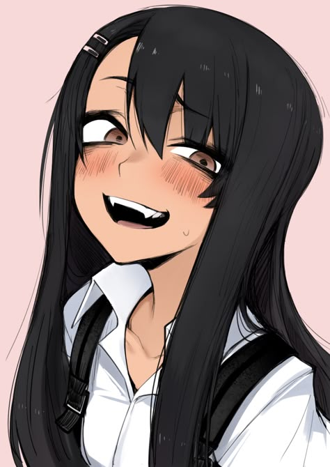 nagatoro san pls no bully | Please Don't Bully Me, Nagatoro | Know Your Meme Nagatoro Hayase, Hayase Nagatoro, Don't Toy With Me, Smile Drawing, Miss Nagatoro, Anime Smile, Art Kawaii, Anime Head, Anime Inspired Outfits