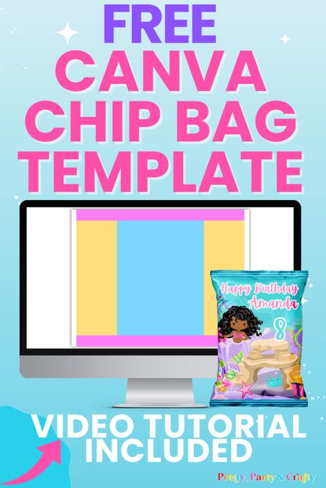 Printable Chip Bag Template, Free Chip Bag Template For Cricut, Custom Chip Bags Template Free, Free Party Favor Templates, Wedding Chip Bags, Coloring Book Template, Free Printable Chip Bags, Chip Bags Template Free, Chips Bags Ideas