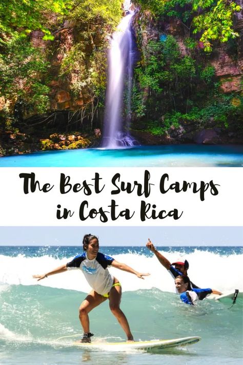 My Pick of the 5 Best Surf Camps in Costa Rica for 2021 - Global Gallivanting Travel Blog Costa Rica Surf, Best Yoga Retreats, Surf Travel, Yoga Lessons, Surf Camp, Central America Travel, Surf School, Surf Lesson, Surf Trip