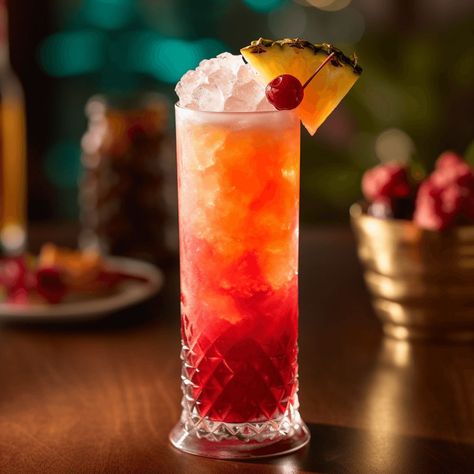 The Mai Tai Mocktail is a sweet and tangy drink with a hint of sourness from the lime juice. It has a fruity and tropical taste, with a refreshing and light finish. Mai Tai Drink, Cocktails Aesthetic, Mai Tai Cocktail, Mocktail Drinks, Cherry Syrup, Simple Syrup Recipes, Flavored Syrup, Mocktail Recipe, Mai Tai