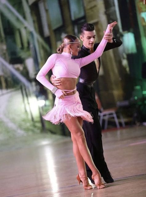 Polina Dubeyko and Ruslan Adaev Latin Ballroom Dresses Costumes, Latino Dance, Ballroom Gowns Dance, Ballet Practice, Latin Costume, Dancesport Dresses, Ballroom Gowns, Latin Ballroom Dresses, Sangeet Dance