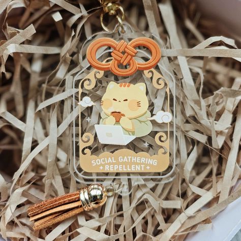 Omamori Charm, Friends Always, Artist Alley, Acrylic Keychains, Handmade Gift Tags, Anime Crafts, Jewelry Accessories Ideas, Keychain Design, Art Prompts