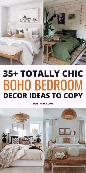 Boho Cottage Decor, Chic Boho Bedroom, Rental Bedroom, Boho Chic Bedroom Decor, Decorating Your Bedroom, Boho Bedroom Decor Ideas, Bedroom Ideas Bohemian, Accessories List, Zimmer Diy