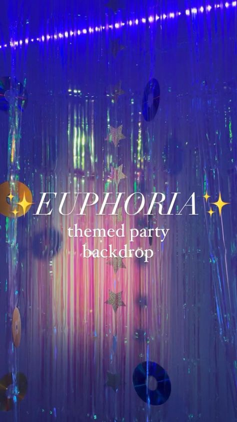 Euphoria Themed Party, Photo Backdrop Diy, 15th Birthday Party Ideas, 18th Birthday Party Themes, Neon Birthday Party, Sweet Sixteen Birthday Party Ideas, 17th Birthday Ideas, Glow Birthday Party, Disco Birthday Party