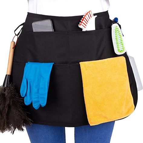 Amazon.com: SupplyMaid Waterproof Professional Speed Cleaning Apron. Designed for Pro Cleaners "Like a Cleaning Caddy Around Your Waist" : Electronics Cleaning Apron, Cobbler Aprons, Cleaning Caddy, Stylists Aprons, Taman Air, Tool Apron, Black Apron, Speed Cleaning, Waist Apron