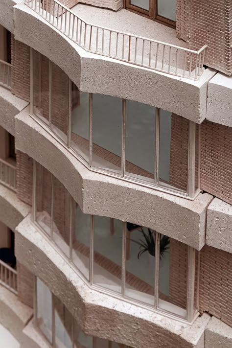 Nicolas Dorval-Bory Architectes — Logements rue de Tolbiac Outside Architecture, Music Building, Tokyo Apartment, Architecture Museum, Sketch Model, Arcology, Elephant And Castle, Melbourne Street, Facade Material