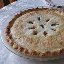 Raisins are plumped in water, and brown sugar, cornstarch, cinnamon, vinegar and butter are stirred in. The filling is poured into a pastry shell, covered with a top crust, and baked in a hot oven for 30 minutes. Cool and serve with ice cream. Raisin Pie Recipe, Ready Made Pie Crust, Raisin Pie, Cherry Pie Recipe, Fruit Pie, Cherry Tart, Pie Dessert, Filling Recipes, Vintage Recipes