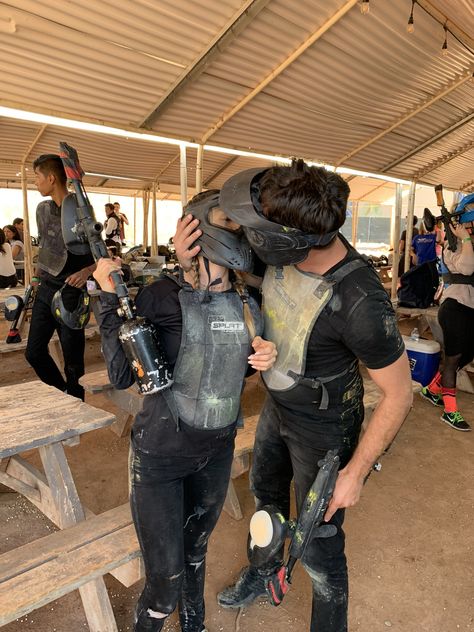 Free Date Ideas Aesthetic, Paintballing Aesthetic, Paintball Date, Paintball Aesthetic, The Hating Game, Couple Activities, Christina Lauren, Cute Date Ideas, Couples Vibe