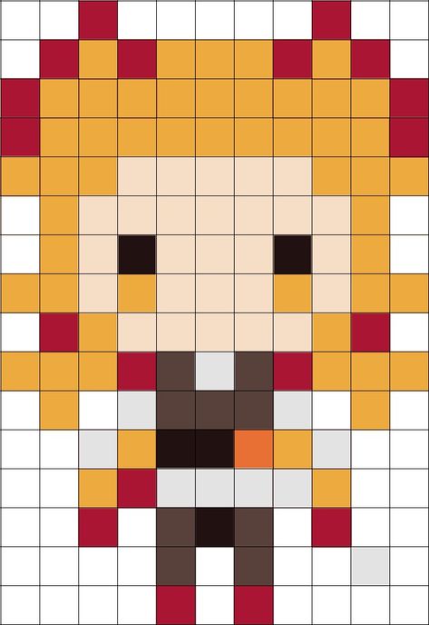 Anime Fuse Beads Patterns, Jujitsu Kaisen Pixel Art, Mha Perler Bead Patterns, Demon Slayer Perler Bead Patterns, Demon Slayer Pixel Art Grid, Demon Slayer Cross Stitch, Demon Slayer Perler Beads, Demon Slayer Pixel Art, Pixlr Art