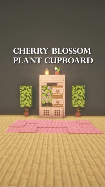 Arayzia on Instagram: "Minecraft Cherry Blossom Plant Cupboard Tutorial 🌸Follow for more! 🌿Check out my other socials in my bio! 🦋 No Reposting _________________________________ #minecraft #minecraftjava #minecraftjavaedition #minecraftbedrock #minecraftpe #minecraftpocketedition #minecraftbuilds #minecraftbuild #minecraftbuilding #minecraftbuilder #minecraftarchitecture #minecraftideas #minecraftonly #minecraftdaily #minecraftcreations #minecraftpc #minecrafthouse #minecrafthouses #minecrafthouse #minecrafter #minecrafters #minecrafttutorial #coquette #bow" Minecraft Kitchen Ideas Cherry Blossom, Cherry Blossom House Minecraft Inside, Cherry Interior Design Minecraft, Cherry Blossom House Decor, Cherry Blossom Wall Design Minecraft, Cherry Furniture Minecraft, Cherry Blossom House Decor Minecraft, Cherry Decor Minecraft, Minecraft Cupboard