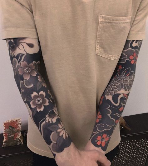 Yakuza Style Tattoo, Traditional Japanese Tattoo Sleeve, Tattoo Japanese Style, Only Video, Manga Tattoo, Tattoo Sleeves, Japanese Tattoos, Irezumi Tattoos, Traditional Japanese Tattoos