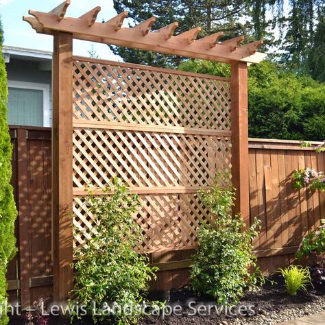 Privacy Screen - Photos & Ideas | Houzz Fence Trellis, Backyard Privacy Screen, Patio Paradise, Privacy Fence Landscaping, Backyard Fence Decor, Landscape Hardscape, Yard Privacy, Fence Diy, Privacy Ideas